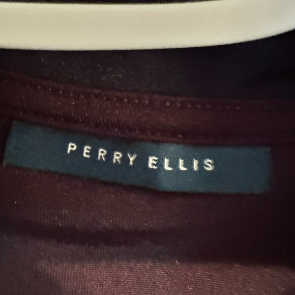 Perry Ellis Long Sleeve Textured Mesh Quarter Zip Jacket Size XL Charcoal Gray - Picture 4 of 8